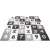 Springos Alphabet and Numbers Foam Puzzle Mat, 175x175cm, Black and White