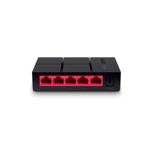 Mercusys MS105G 5-Port Gigabit Ethernet Switch, schwarz, Vorderansicht - Mercusys