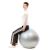 Woman sitting on Springos grey gym ball