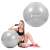 Springos Fitnessball, 75cm, grau, mit Pumpe