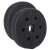 2x 1.25 kg black weight plates for barbell or dumbbells