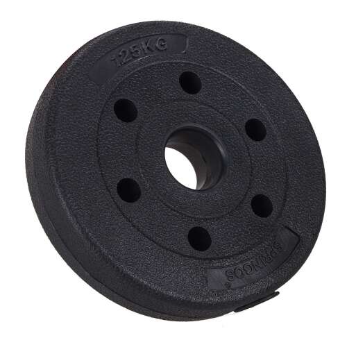 1.25 kg black weight plate for barbell or dumbbells