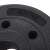 1.25 kg black weight plate for barbell or dumbbells, close-up view