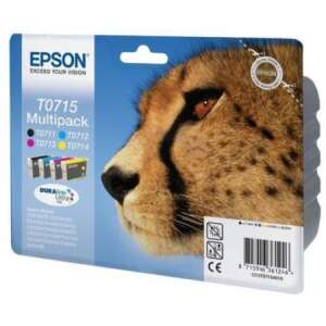 Atramentová kazeta Epson T0715 Multipack - azúrová, purpurová, žltá, čierna - Epson