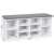 VSG Shoe storage bench with 10 compartments and padded seat #white-grey 67405363