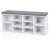 VSG Shoe storage bench with 10 compartments and padded seat #white-grey 67405363