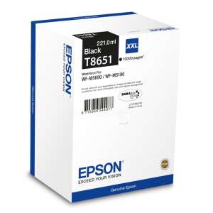 Epson T8651 czarny wkład atramentowy, XXL, 221,0 ml, 10000 stron, do drukarek WorkForce Pro WF-M5690 / WF-M5190 - Materiały eksploatacyjne do drukarek