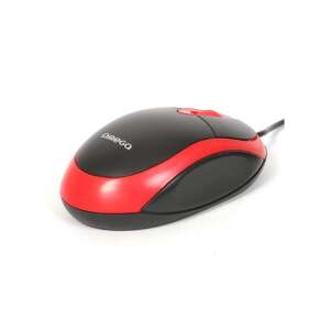 Omega OM06VR kabelgebundene optische Maus, schwarz und rot, 3 Tasten, 800 DPI - Computer und Zubehör
