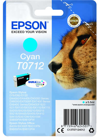 EPSON -T0712 CYAN 5,5ML EREDETI TINTAPATRON