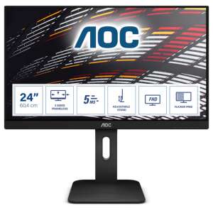 AOC IPS monitor 23.8" 24P1, 1920x1080, 16:9, 250cd/m2, 5ms, 60Hz, HDMI/DisplayPort/VGA/DVI/4xUSB, Pivot, hangszóró (24P1) 88047485 Monitor