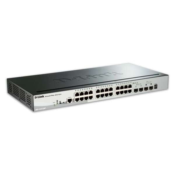 D-Link DGS-1510-28P/E Switch 24x1000Mbps (24xPOE) + 2xGigabit SFP...