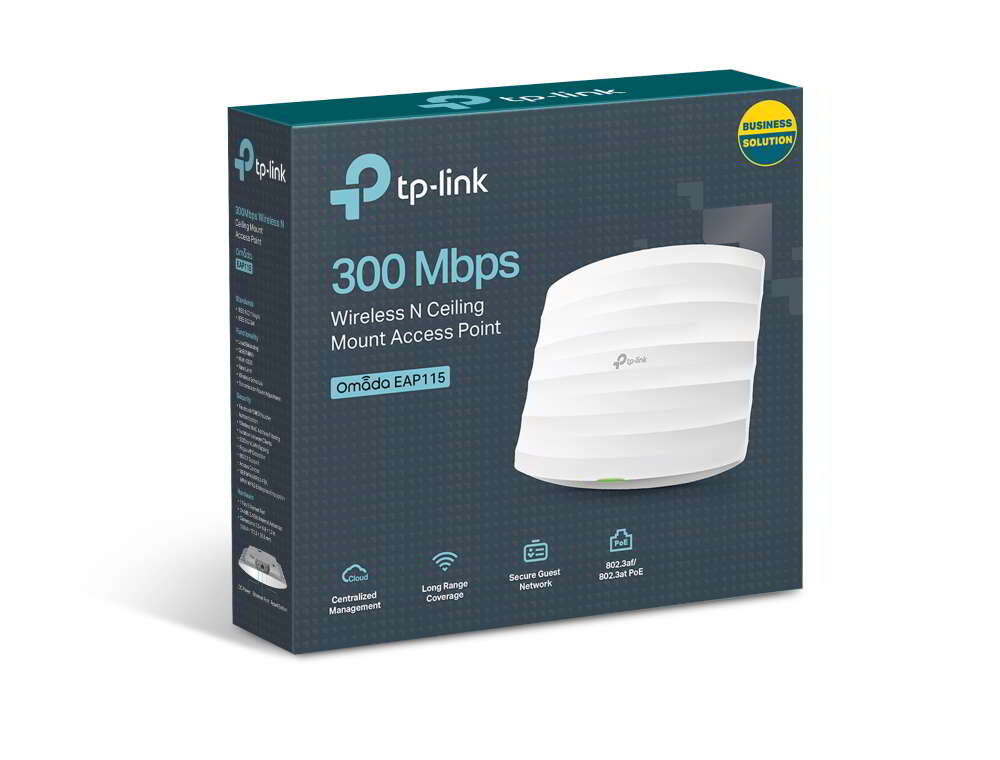 TP-Link EAP115 Wireless Access Point N-es 300Mbps Mennyezetre rög...