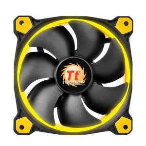 PC ventilátor Thermaltake Riing 14 LED 140mm so žltým LED krúžkom, čierne lopatky - Fanúšikovia PC