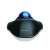 Kensington Orbit Wired Trackball Mouse with Scroll Ring, Black and Blue, front view