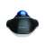 Kensington Orbit Wired Trackball Mouse with Scroll Ring, Black and Blue, front view