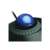 Kensington Orbit Wired Trackball Mouse with Scroll Ring, Black and Blue, close-up of the trackball