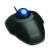 Kensington Orbit Wired Trackball Mouse with Scroll Ring, Black and Blue, angled view