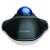 Kensington Orbit Wired Trackball Mouse with Scroll Ring, Black and Blue, front view