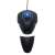Kensington Orbit Wired Trackball Mouse with Scroll Ring, Black and Blue, with palm rest