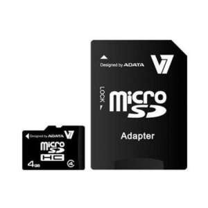 V7 - 4GB MICROSD CARD INCL SD ADAPTER RETAIL - VAMSDH4GCL4R-2E 51502664 