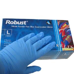 2 Aurelia vizsgálókesztyűből álló készlet Robusztus, nitril, kék, L, texturált, nem púderes, kétkezes, nem steril, AQL 1.5 51467546 
