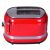 Front view of Ariete Moderna red toaster