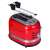 Ariete 149 Moderna red toaster with sandwich lift, side view