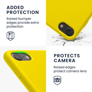 kwmobile Yellow Silicone Case for iPhone 7/8/SE - Enhanced Camera and Edge Protection - Phone Case