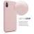 kwmobile szilikon tok Apple iPhone XS-hez rózsaszínben, a tok hátulja látható
