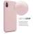 kwmobile szilikon tok Apple iPhone XS-hez rózsaszínben, a tok hátulja látható