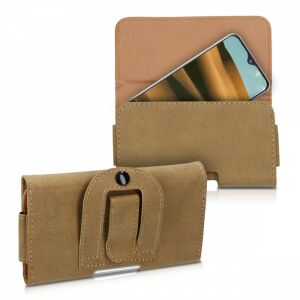 kwmobile Brown Universal Phone Holster L size with phone - Phone Case