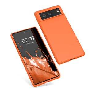 kwmobile Google Pixel 6 Silicone Case, Orange, 55434.150