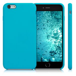 kwmobile Ice Blue iPhone 6/6s Plus Silicone Case on phone - Nonbrand Phone Case