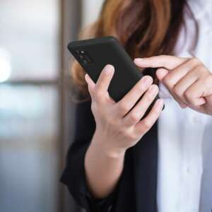 Husa Kwmobile pentru Samsung Galaxy A41, Silicon, Negru, 52301.01