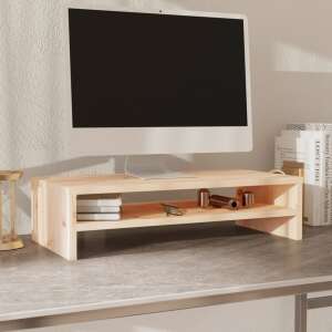 Fa Monitorállvány - Tömör Fenyő - 50x24x13 cm