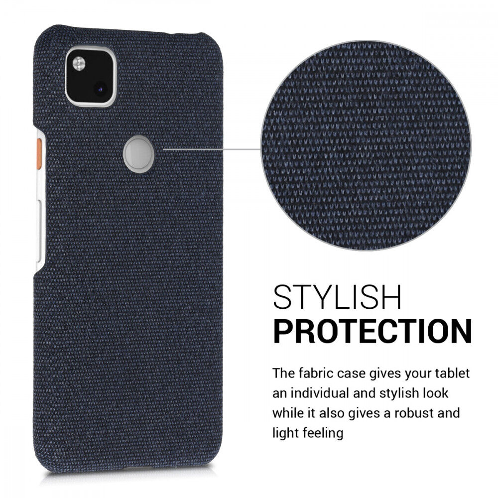 kwmobile Google Pixel 4a Textile Case, Blue, 52048.17