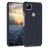 kwmobile Google Pixel 4a Dark Blue Textile Case on Phone - Angled View