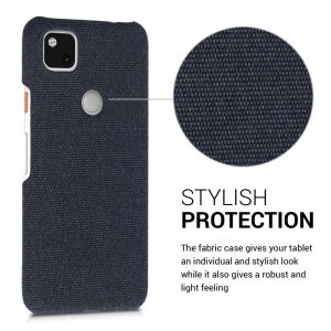 kwmobile Google Pixel 4a Dark Blue Textile Case - Stylish Protection - Phone Case