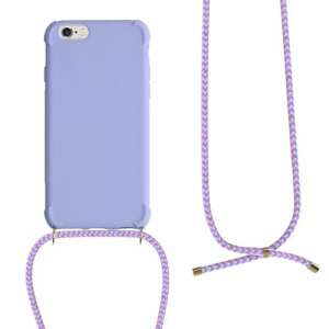 kwmobile silicone phone case with neck strap for Apple iPhone 6 / iPhone 6s, purple - Phone Case