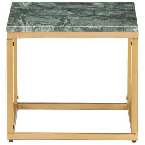Zöld márvány textúrájú valódi kő dohányzóasztal 40 x 40 x 35 cm 53327985