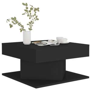 Fekete forgácslap dohányzóasztal 57 x 57 x 30 cm 53157380 