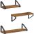 VSG set of 3 rustic floating shelves, different angles