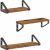 VSG wall shelf set 3db #black-brown 51509346