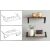 VSG wall shelf set 3db #black-brown 51509346