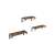 VSG set of 3 rustic floating shelves, black brackets