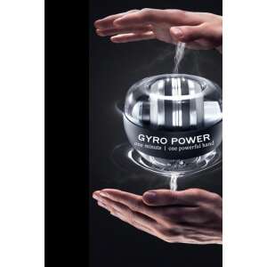 Gyro Power kézfogó edzőlabda, fekete, kéz, csukló, alkar és bicepsz izmok erősítéséhez - Alakformálás