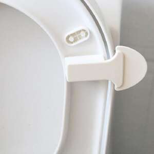 White toilet seat lifter handle, easy to use, hygienic, for home, office, restaurant - Toilet Seat