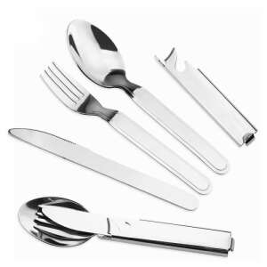 Set de tacâmuri de camping, include cuțit, furculiță, lingură și deschizător de sticle - Seturi de tacâmuri