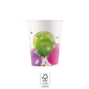 Lufis Sparkling paper cup with balloon design, 200 ml, 8 cups per pack, FSC certified - Disposable Cup
