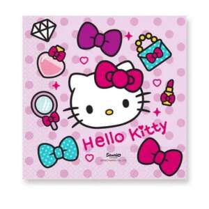 Hello Kitty Fashion Szalvéta, 33x33 cm, 20 darabos csomag - Szalvéta